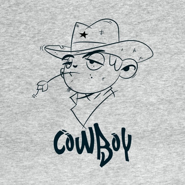 funny cowboy cartoon by sanxtee